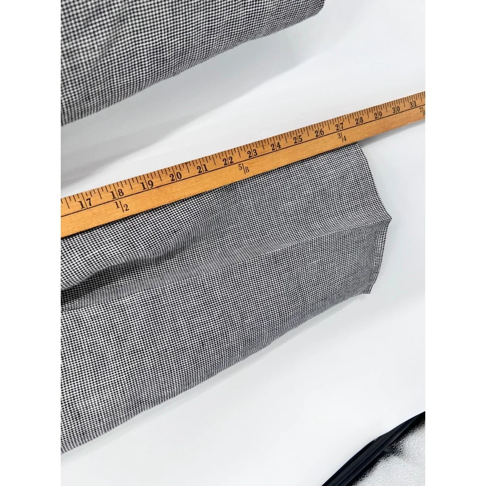 Talbots Vintage‎ Irish Linen Pants Size 10 Black White Houndstooth Straight Leg